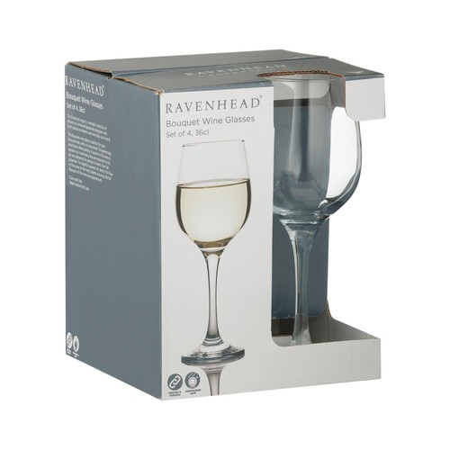 Ravenhead Bouquet Set of 4 Wine Glasses 36cl