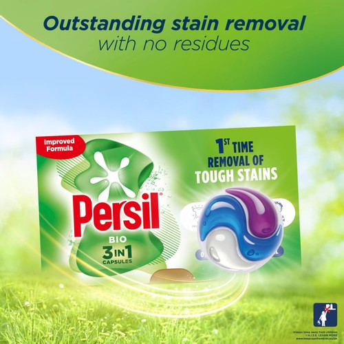 Persil Bio 3 in 1 Laundry Washing Detergent Capsules 36 Washes