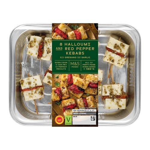M&S 8 Halloumi and Red Pepper Kebabs
