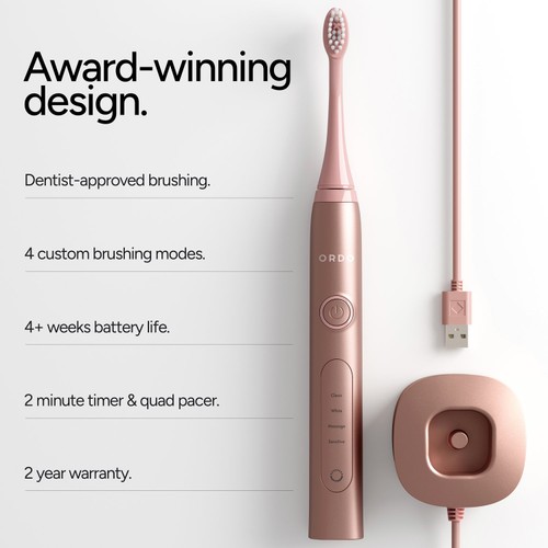 Ordo Sonic+ Electric Toothbrush - Rose Gold