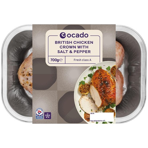 Ocado British Chicken Crown with Salt & Pepper