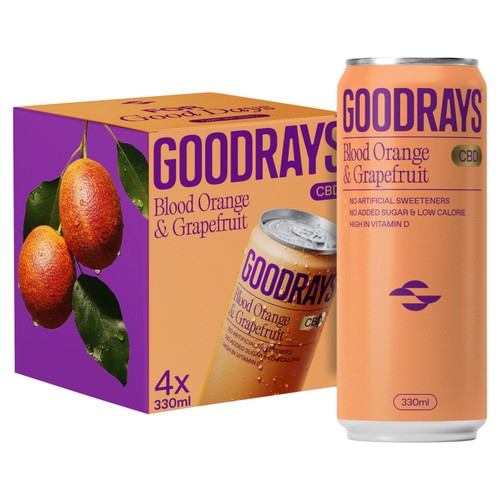 Goodrays CBD Drinks - Blood Orange & Grapefruit