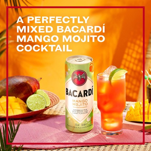 Bacardi Mango Mojito Premix Rum Cocktail
