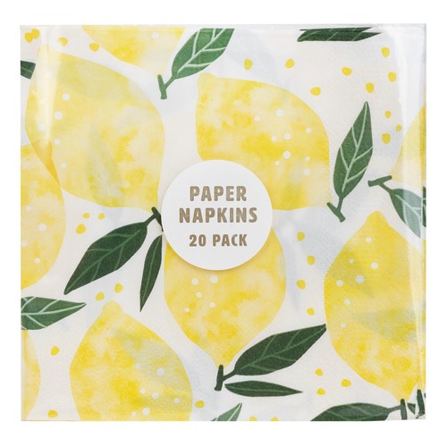 Table Fun Lemon Paper Party Napkins