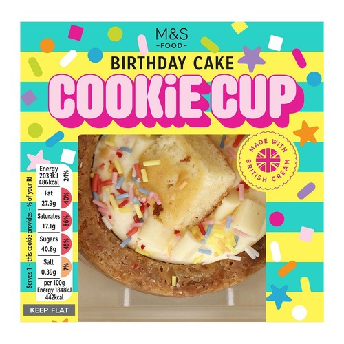 M&S Birthday Cake Cookie Cup
