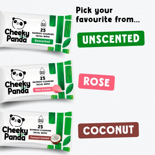 The Cheeky Panda Bamboo Facial Cleansing Wipes Unscented