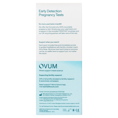 OVUM Early Detection Pregnancy Tests 2pk
