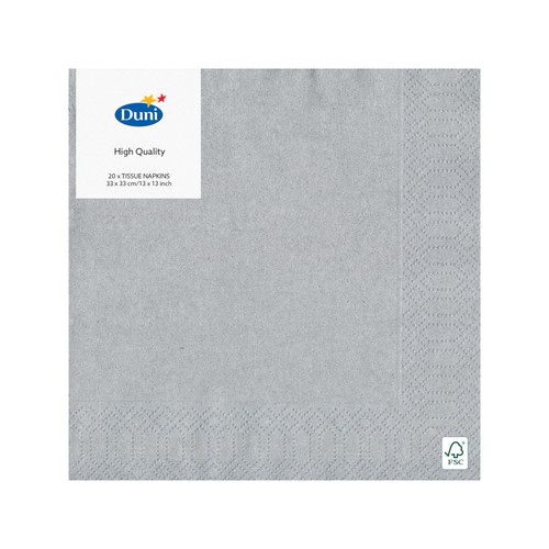 Silver Paper Napkins