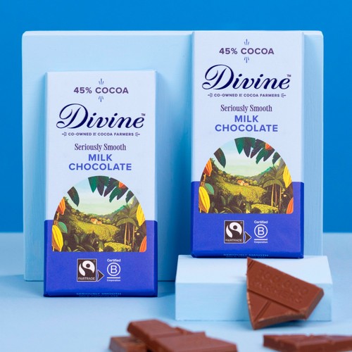 Divine 45% Cocoa Milk Chocolate Bar