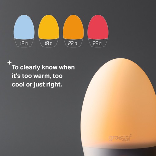 Tommee Tippee Gro Egg 2 Night Light and Digital Room Thermometer
