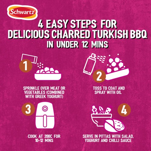 Schwartz Air Fryer Charred Turkish BBQ Seasoning Drum
