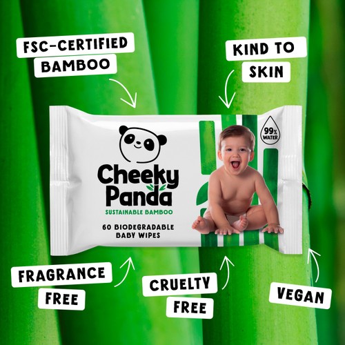 The Cheeky Panda Biodegradable Bamboo Baby Wipes