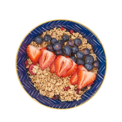 KitchenCraft Contrasting Blue Chevron and Spotty Ceramic Bowls