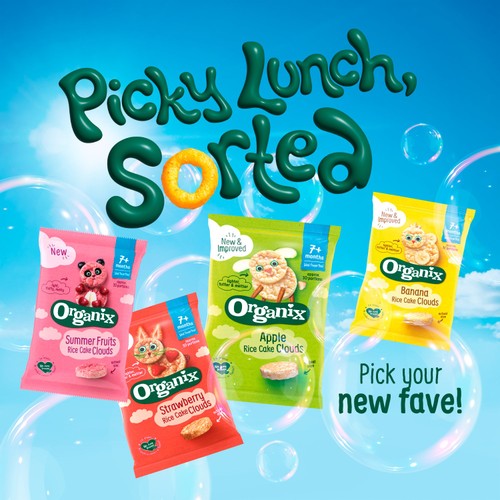 Organix Summer Fruits Rice Cake Clouds Baby Snack 7+ Months