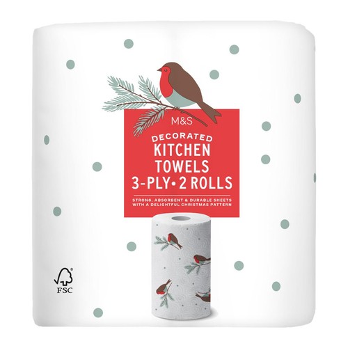 M&S Christmas Kitchen Towels