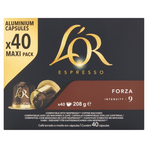 L'OR Espresso Forza Coffee Pods Intensity 9