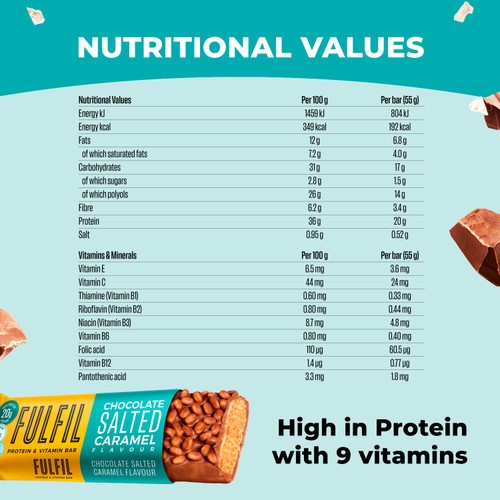 FULFIL Chocolate Salted Caramel Vitamin & Protein Bar