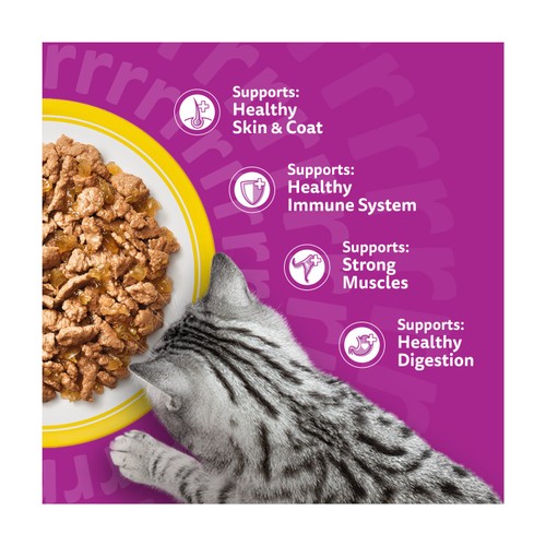 Whiskas 1+ Adult Wet Cat Food Poultry Feasts in Jelly