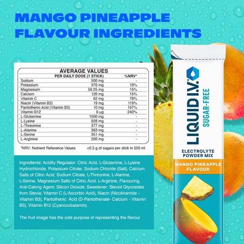 LIQUID IV Sugar Free Mango Pineapple
