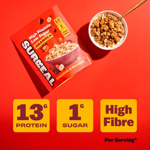 Surreal High Protein Low Sugar Chocolate Hazelnut Granola