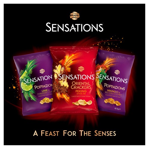 Sensations Lime & Coriander Chutney Sharing Bag Poppadoms
