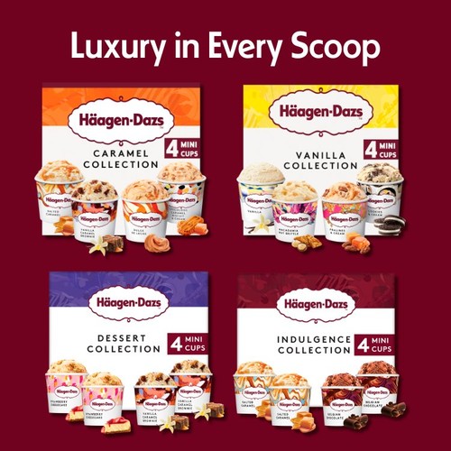 Haagen Dazs Indulgence Collection Mini Cups Ice Cream