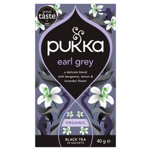 Pukka Organic Earl Grey Tea 20 Home Compostable Black Tea Bags