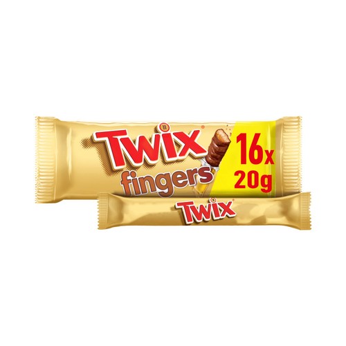 Twix Caramel & Milk Chocolate Fingers Biscuit Snack Bars Multipack