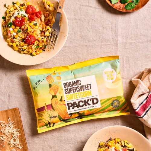 PACK'D Organic Super Sweet Sweetcorn