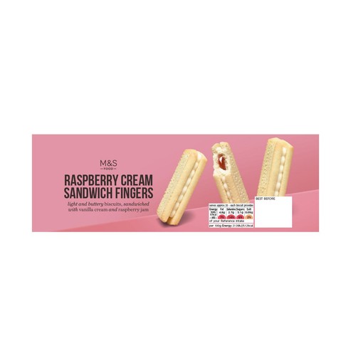 M&S Raspberry Cream Sandwich Fingers