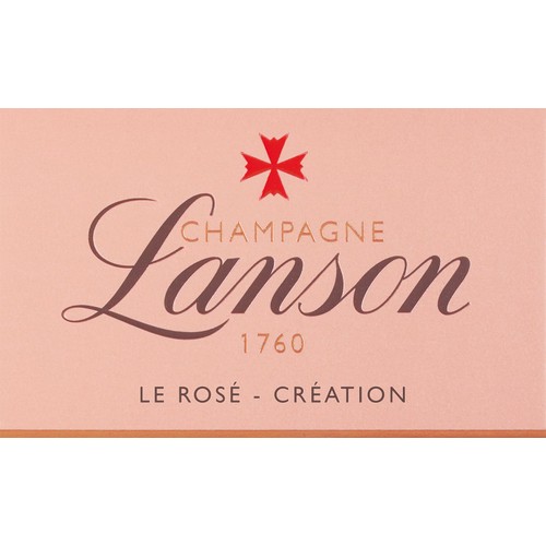 Champagne Lanson Le Rose Label Half Bottle