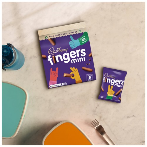 Cadbury Mini Fingers Chocolate Biscuits Snack Packs
