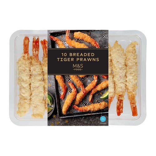 M&S 10 Light & Crispy Breaded Tiger Prawns