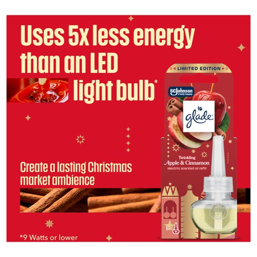 Glade Plug In Refill Electric Twinkling Apple & Cinnamon