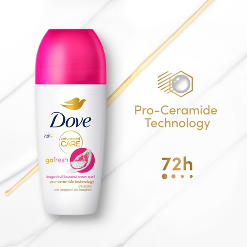 Dove Advanced Care Dragonfruit and Coconut Cream Roll On Deodorant