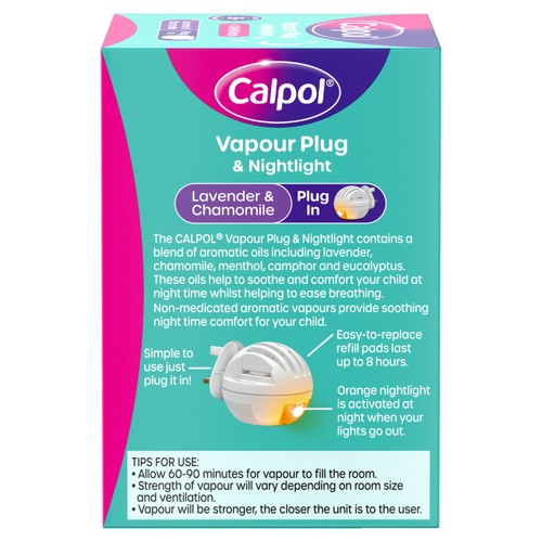 Calpol Vapour Plug & Nightlight Lavender & Chamo-mile 3 Months