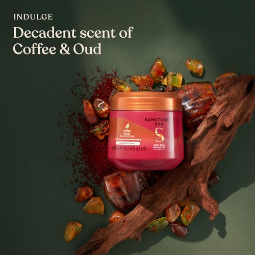 Sanctuary Spa Ruby Oud Natural Oils Coffee Scrub