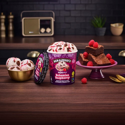 Ben & Jerry's Non Dairy Bohemian Raspberry Vegan Ice Cream Tub