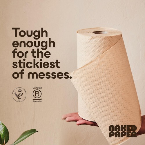 Naked Paper Unbleached Super Absorbent Bamboo Kitchen Roll