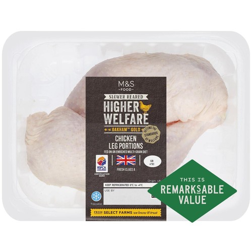 M&S Oakham Gold Chicken Leg Portions
