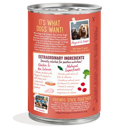 Edgard & Cooper Senior Grain Free Wet Dog Food with Chicken & Salmon