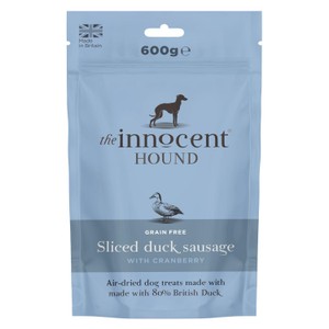 The Innocent Hound Sliced Duck Sausage with Cranberry Dog Treats