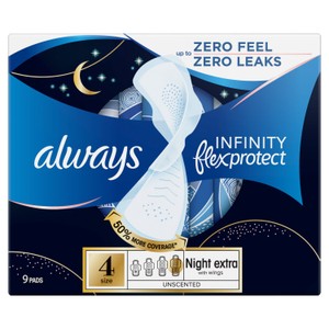 Always Ultra Sanitary Towels Day And Night Size 3 Wings X9 Pads