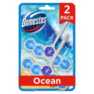 Domestos Power 5 Toilet Rim Blocks Lime x2 50g