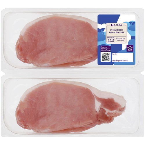 Ocado Unsmoked Back Bacon Twin Pack