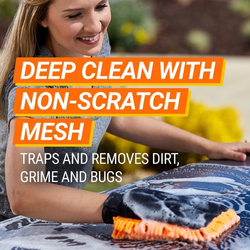 Armor All 2 In 1 Microfibre Noodle Mesh Wash Mitt – Safe Car Cleaning