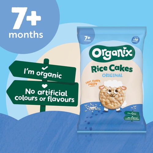 Organix Original Rice Cakes Baby Snack 7+ Months