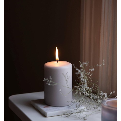 Liljeholmens Pressed Pillar Stearin Candle Dusty Grey 68x100mm