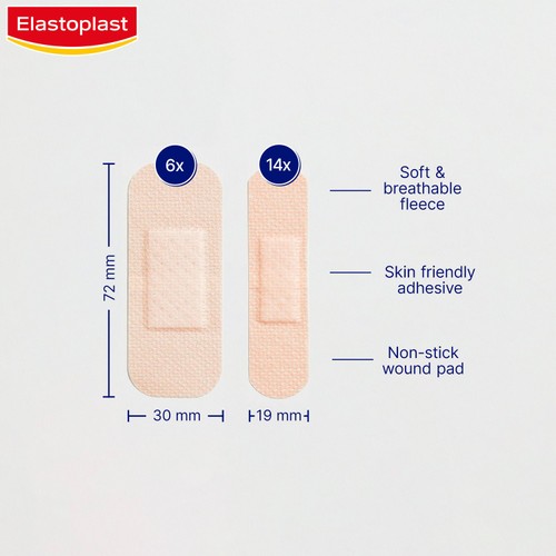 Elastoplast Sensitive Plasters Multi Tone Light