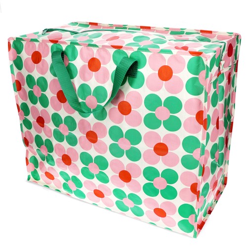 Rex London Pink & Green Flowers Jumbo Storage Bag